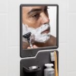 Silicone Razor Holder & Shower Mirror Bathroom Set