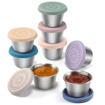 2.4oz Salad Dressing Container with Silicone Lid