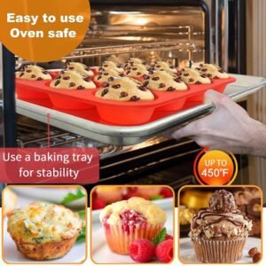 - 12-Cup Silicone Muffin Pan
