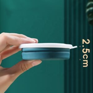 - Portable Silicone Folding Cup with Lid – 320ml