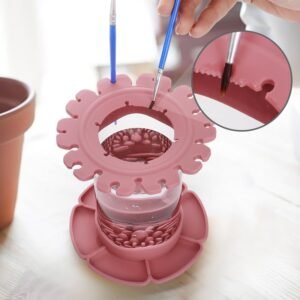- Silicone Paint Brush Cleaner Rinse Cup