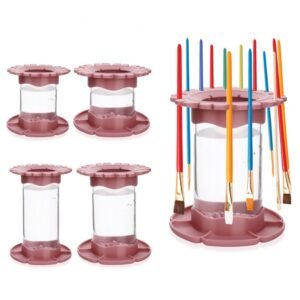 Silicone Paint Brush Cleaner Rinse Cup