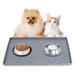 19x12in Silicone Pet Food Bowl Mat
