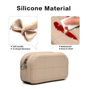 - The Silicone Makeup Bags with Zipper Durable