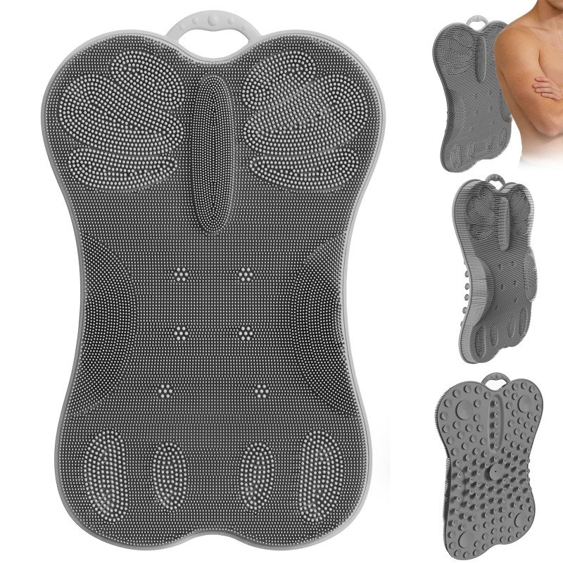Silicone Wall Back Scrubber for Shower (4) Silicone Wall Back Scrubber for Shower