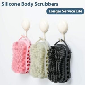 - 2 in 1 Silicone Bath Scrubber