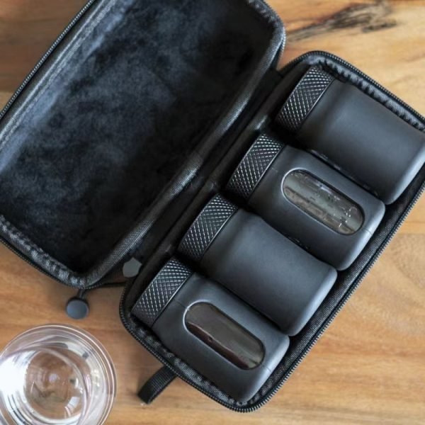 4 in 1 Silicone Wrapped Travel Glass Bottle (4)